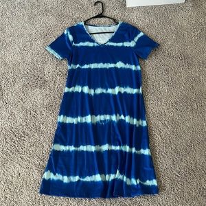 Blue Tie Dye Dress